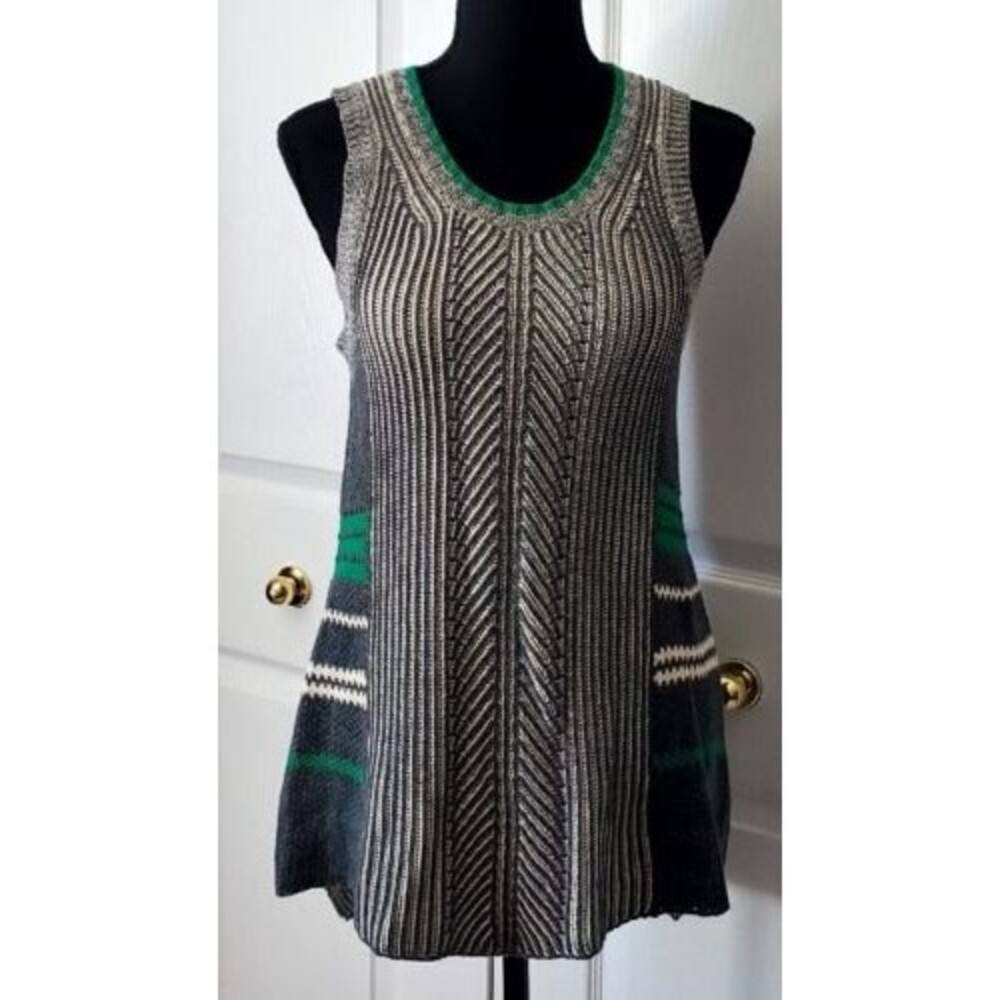 Cabi #885 Womens Trident Sweater Vest Sleeveless Chunky Knit Stretch Vest Sz Sm
